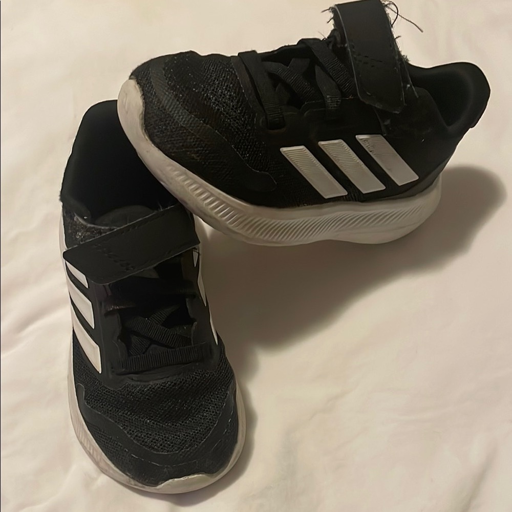 Adidas Kids Black and White Sneakers